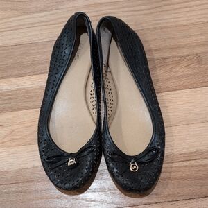 Michael Kors Perforated Black Loafers